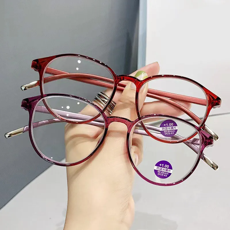 

Anti Blue Light Reading Glasses Women Fashion HD Presbyopia Glasses Ultra-light Glasses очки для зрения женские +1.0+1.5 To +4.0