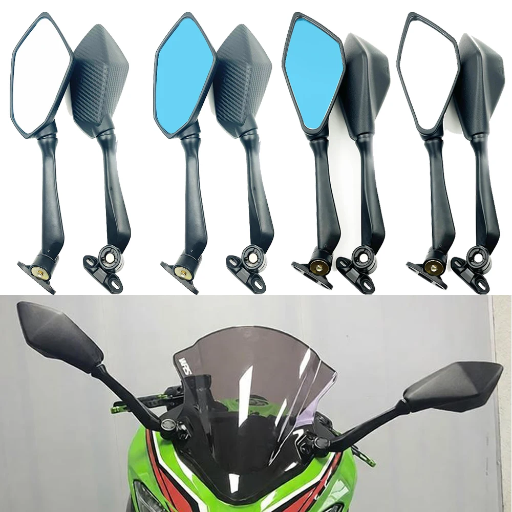 Lange Stangen-Rückspiegel, seitliche Verlängerungsspiegel für Kawasaki Ninja 400 500 650 650R EX400 EX650 EX500 ZX6R ZX636 RC51 RVT1000R