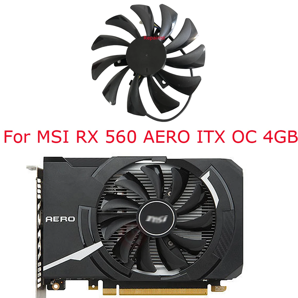 GPU Cooler,Graphics Card Fans,HA5510H12SF-Z For MSI RX460 RX550 RX560 2GB 4GT LP OC,HA9010H12F-Z For MSI RX 560 550 AERO ITX