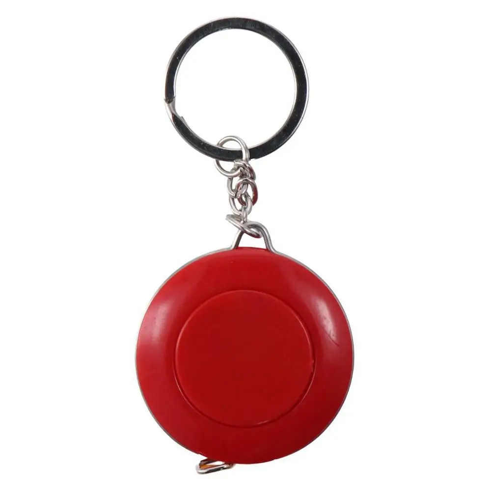 Red Small Keychain Compact 1.5m ABS+Plastic Gift Tape Measure Round Fashion Three Circumference Measuring Tape Outdoor