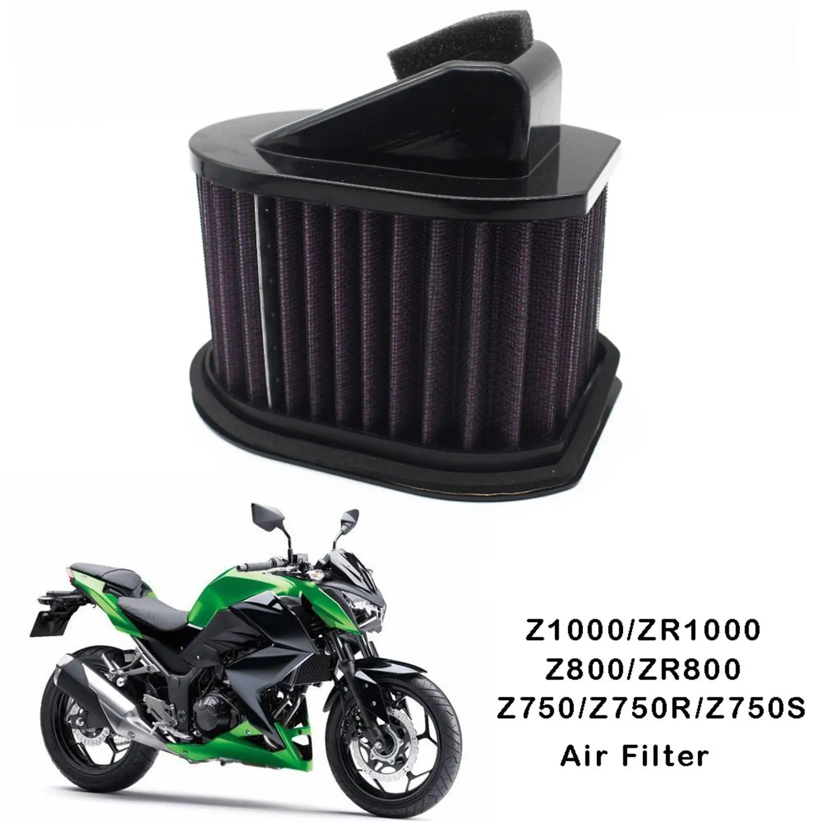 Air Clean Filter Directly Fit Plastic Cotton Replacement for Kawasaki Z800 2013-2015 Motorcycle Part