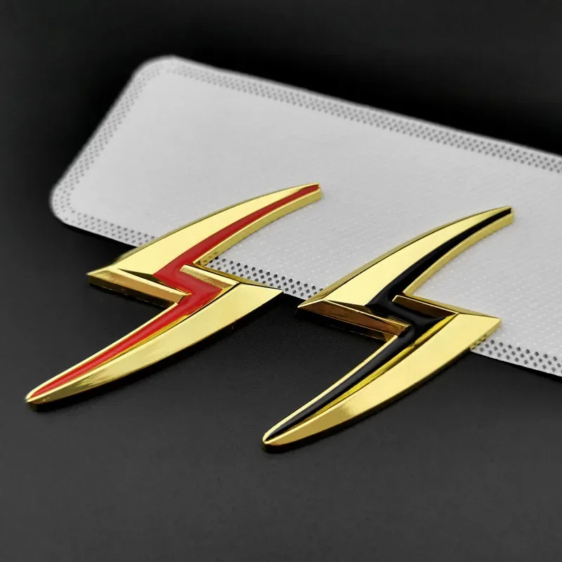 3D Metal Car Letters S Lightning Logo Emblem Fender Badge Trunk Stickers For Nissan 200sx 240sx Zenki Silvia S14 S15 Accessories