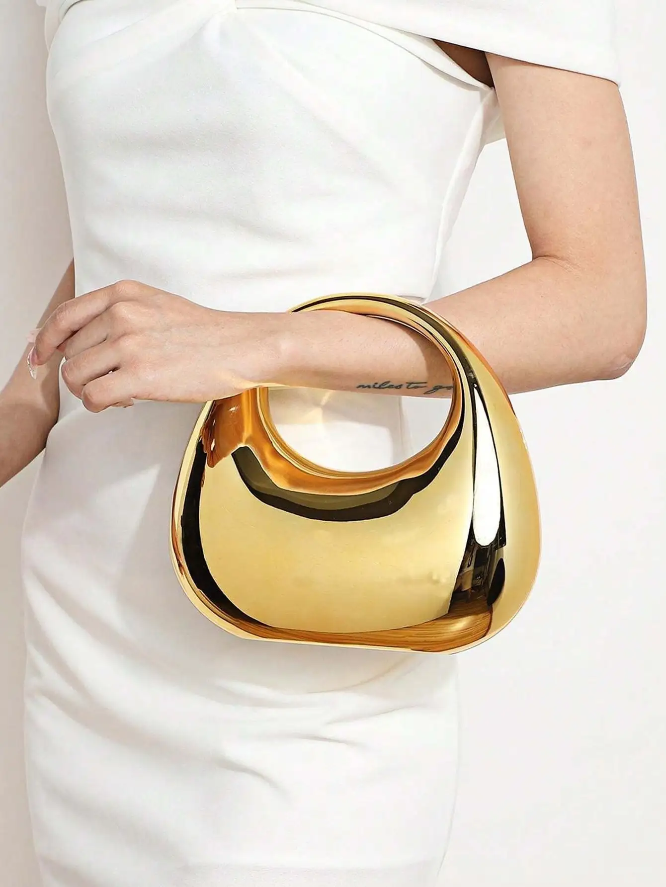 

Женский мини-акриловый зеркальный вечерний клатч — элегантная свадебная сумка через плечо с металлической цепочкой