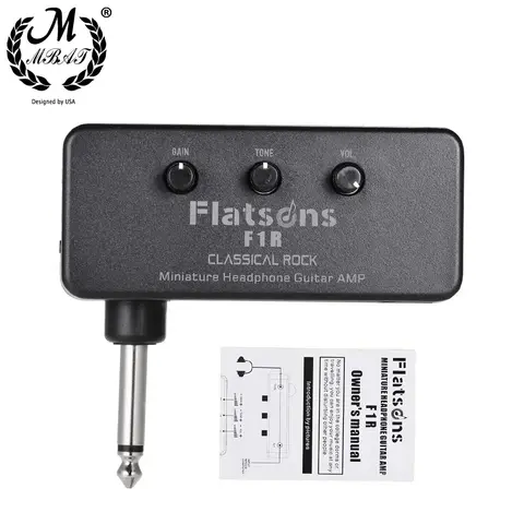 Mini Headphone Guitar Bass Amplifier F1R Headphone Amp with 3.5mm Headphone Jack AUX Input Plug Guitar Accessories