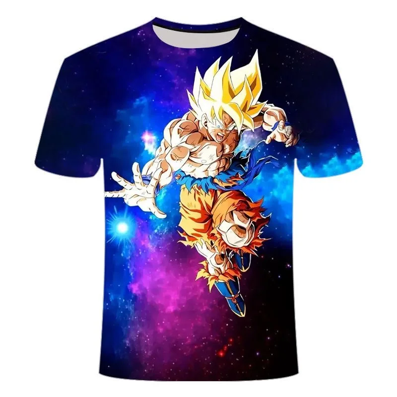 2026 Neue Sommermode Dragon Ball T-Shirt Wukong 3D-Druck Fußball Sport Freizeit Schnelltrocknendes Familien-Matching-T-Shirt – Detail 6