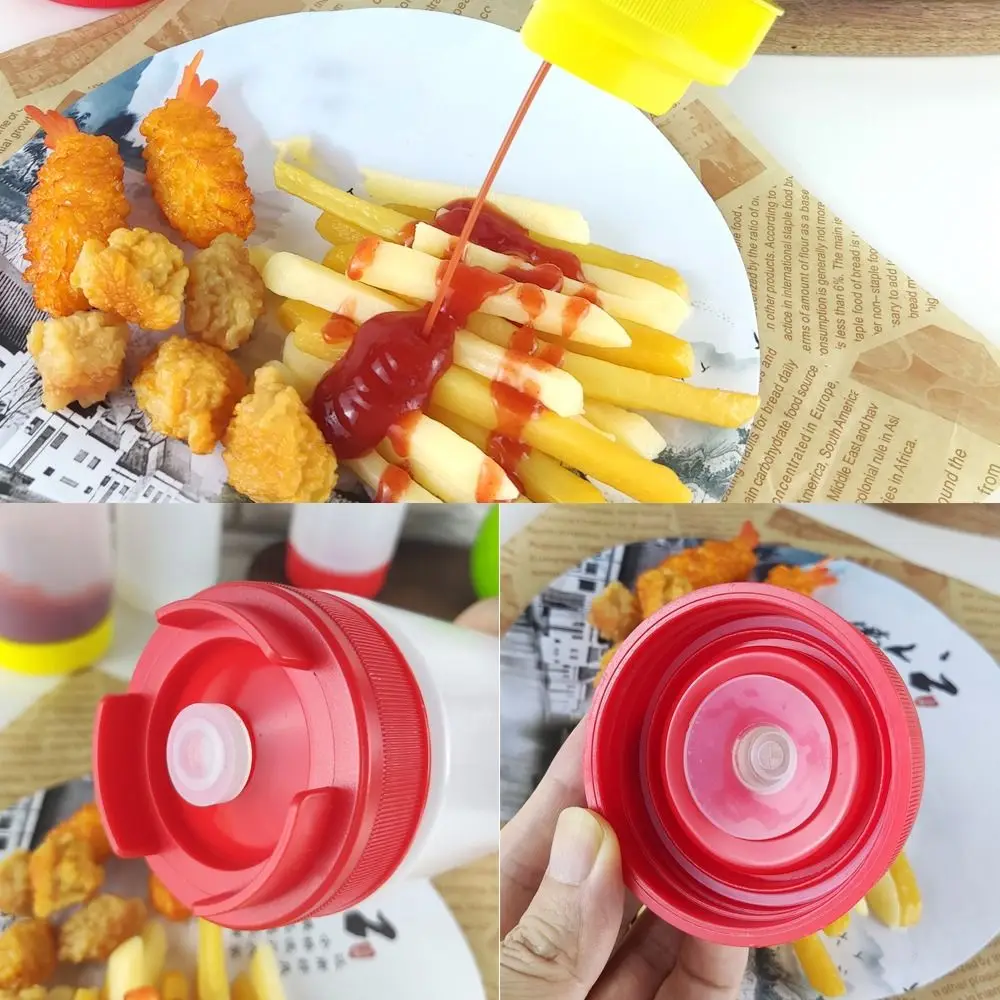 زجاجات صلصة مزدوجة الرأس ، زجاجات ضغط بلاستيكية ، سعة كبيرة ، موزع معجون الطماطم المحمول ، طباخ التنزهة ، 16 أونصة 20 أونصة 24 أونصة