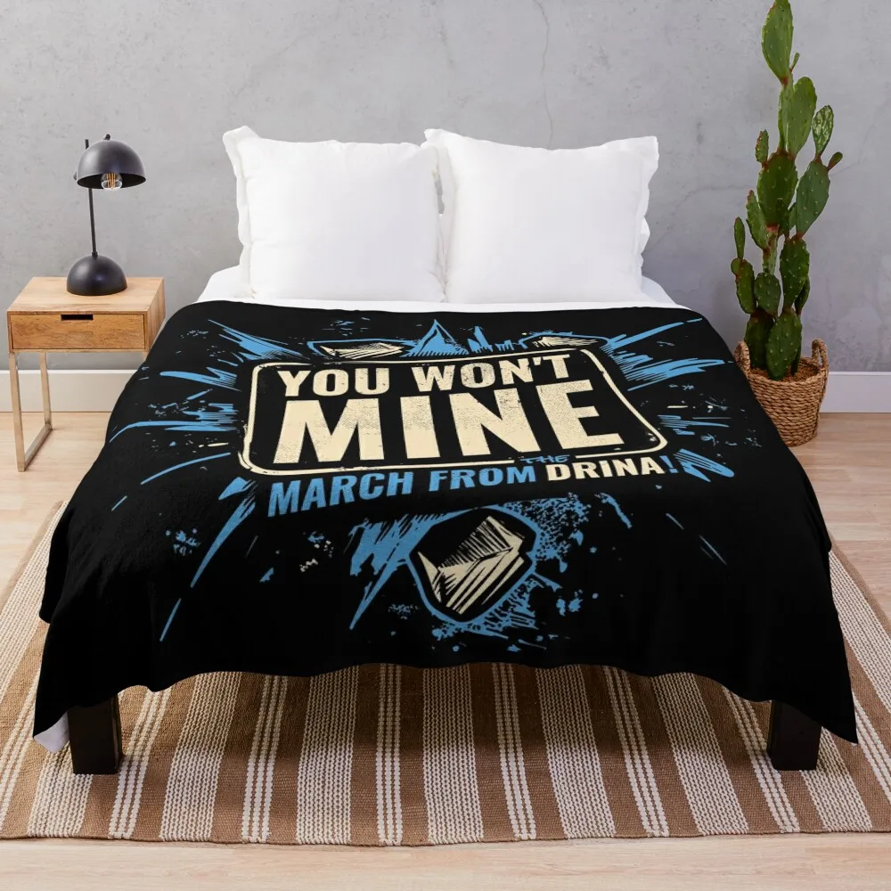 You Won't Mine - March from the Drina Throw Blanket blankets ands Polar manga Blankets