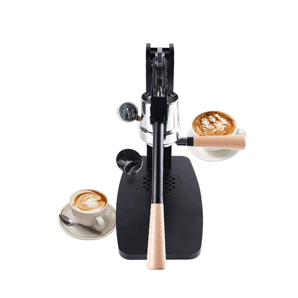 

Ручная кофемашина для эспрессо с вертикальным поршнем, 80 мл, из алюминиевого сплава, с регулируемым давлением для экстракции, ручной пресс