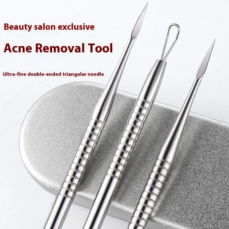 {MX} boutons Ultra-fins points noirs pince à points blancs en acier inoxydable particules de graisse d'acné enlever l'aiguille outils de nettoyage de beauté du visage