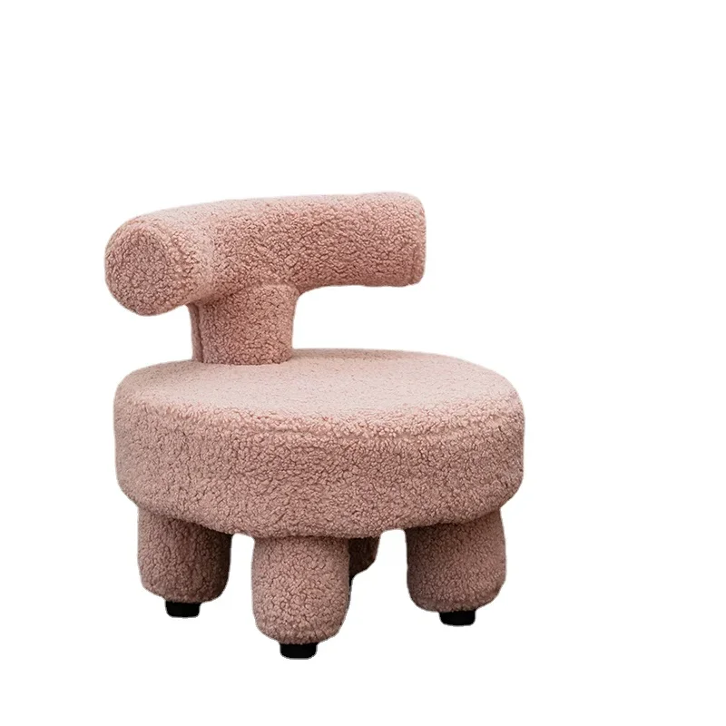 Home Living Room Sofa Nordic Creative Lambswool Children\'s Sofa Chair Cute Reading Chair Bedroom Creative Backrest Single Chair