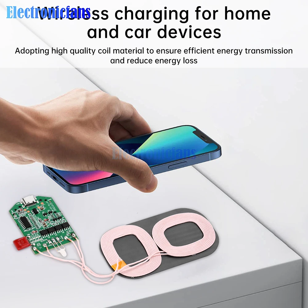 15W Dual Coil Wireless Charging Module Wireless Charger PCBA Multi-Purpose Home Car Device Wireless Charger