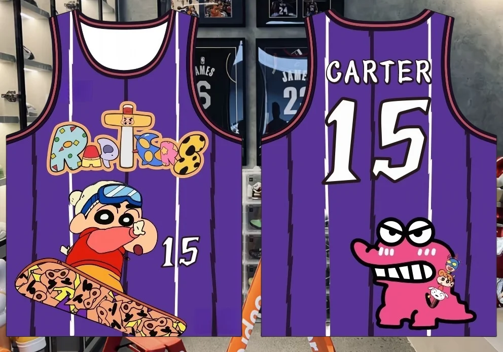 BALLFLY Jersey Custom Raptors Carter Crayon Small New Basketball Vest Children's Basketball Jersey Game Training Jersey