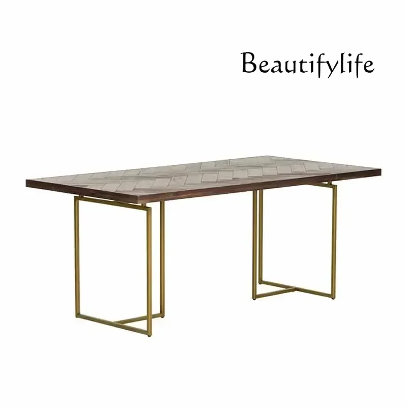 

French style Unique Kitchen Dining Table Chairs Rectangular Nordic Living Room Tables Restaurant Modern Big Mesas De Jantar Home