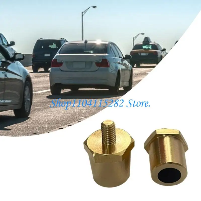  2pcs Brass Battery Post Adapter Male Thread Battery Terminals Charging Post Connector for Automotive Battery
