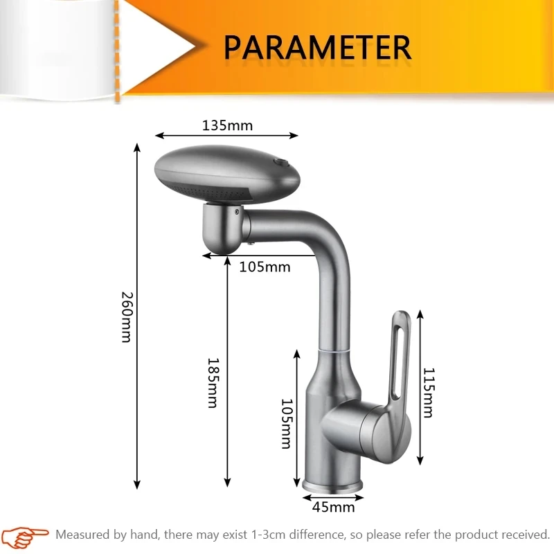 Imagem -06 - Multifuncional Misturador Pia de Água Fria Wash Tap para Banheiro Kitchen Hardware Access Rotação de 360 ° Modos Stream Sprayer