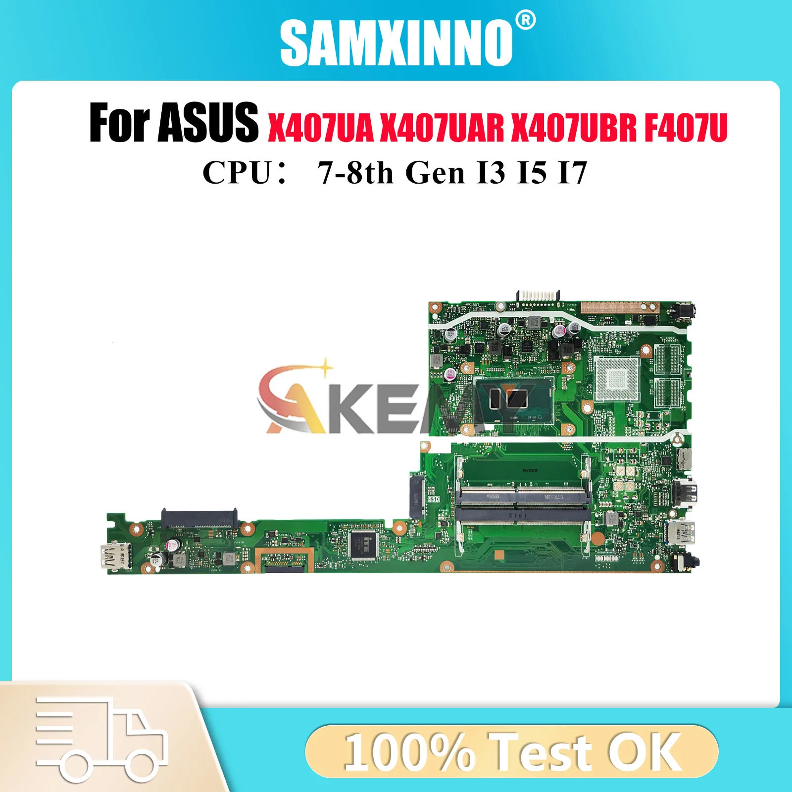

X407UA Материнская плата для ноутбука ASUS X407UAR X407UV X407UA X407UF F407U X407UBR Y4000U X407U A407U X407UB Материнская плата I3 I5 I7 CPU