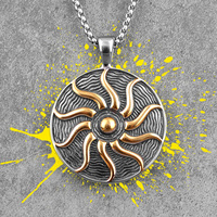 Apollo Talisman Sun God Stainless Steel Men Necklaces Pendants Chain Punk for Boyfriend Male Jewelry Creativity Gift Wholesale