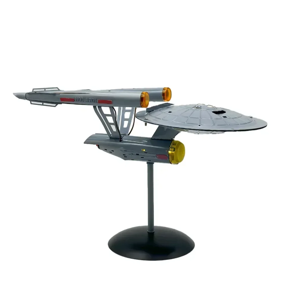

L1:1000 Scale Star Trek Enterprise Model Figure With Light Starship Collectible Model Decor Metal Aircraft Flying Saucer Orname
