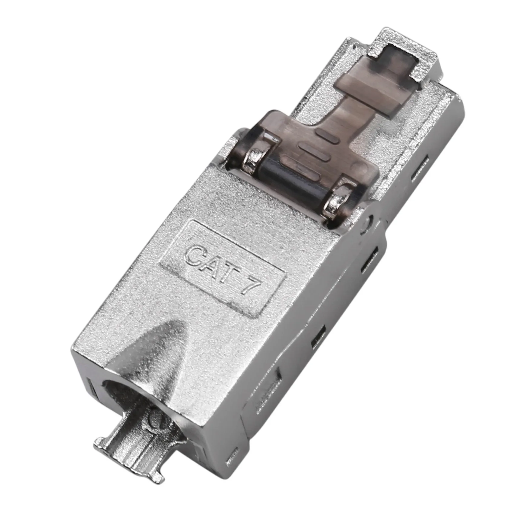 

A02M-32Pcs Tool-Free Shielded RJ45 Cat 7 Termination Plug Cat7 Plug / Cat7 Connector Connectors Modular 23/24AWG-Black