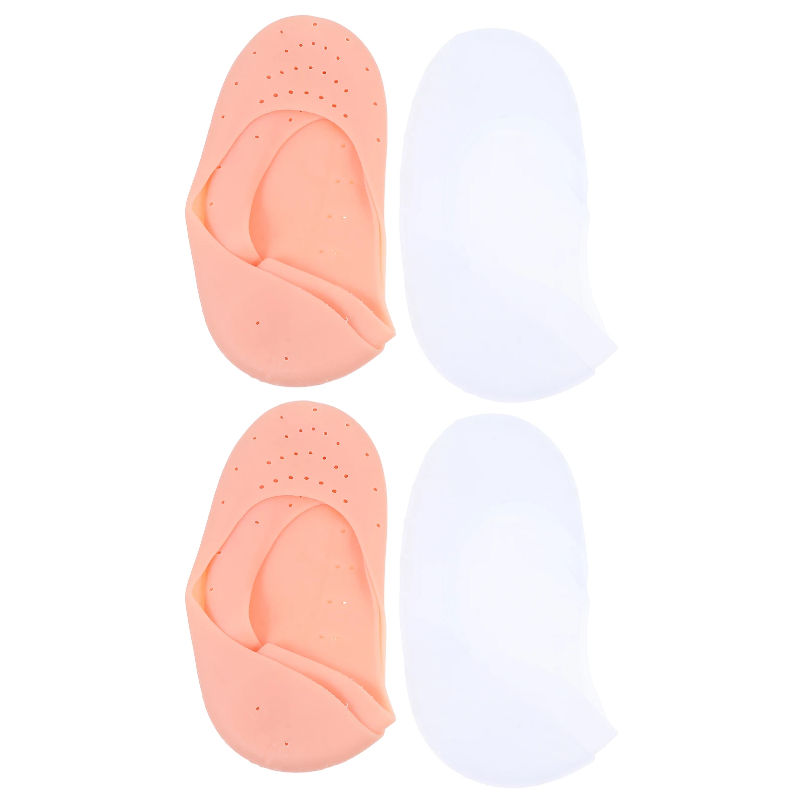 

4 Pcs Moisturizing Silica Gel Foot Socks Anti-crack Daily Care Ankle Stretchy Foot Protection Covers Exfoliator