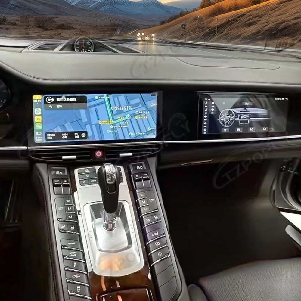 

12.3” Dual screen Multimedia Screen For Porsche Cayenne Macan /Panamera 2010-2017 to 2024 Carplay GPS Navigation Radio Stereo