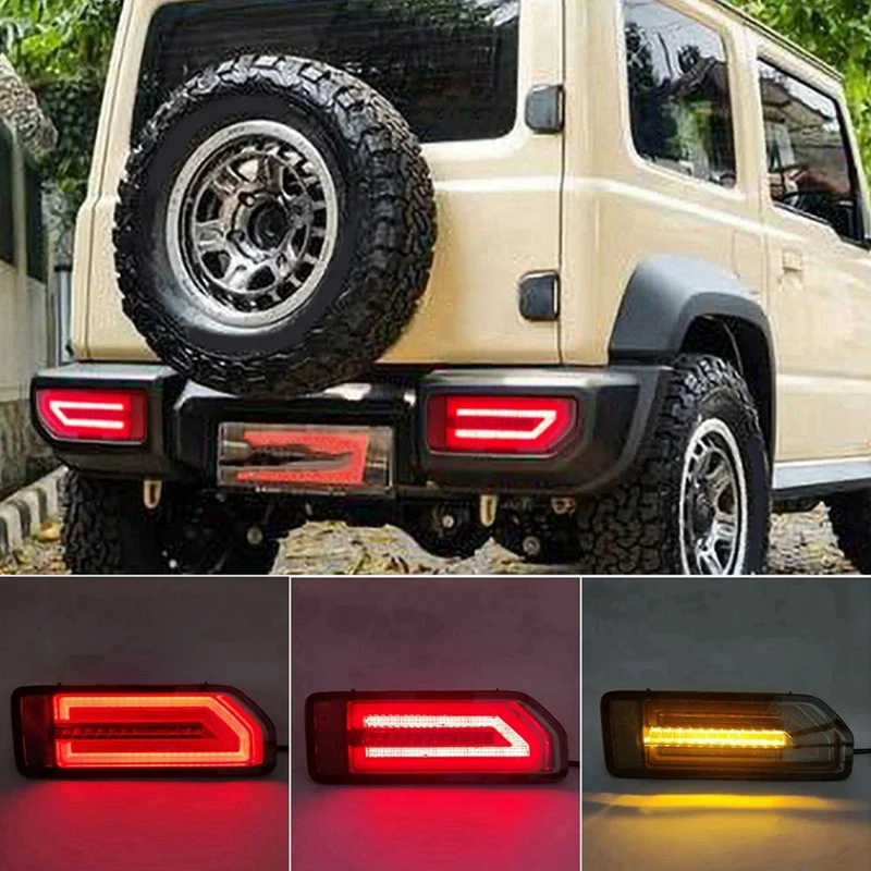 

1Pair Car Tail Lamp LED Reflector Brake Light For Suzuki Jimny JB64 JB74 2019-2024 Rear Taillight Parking Turn Signal