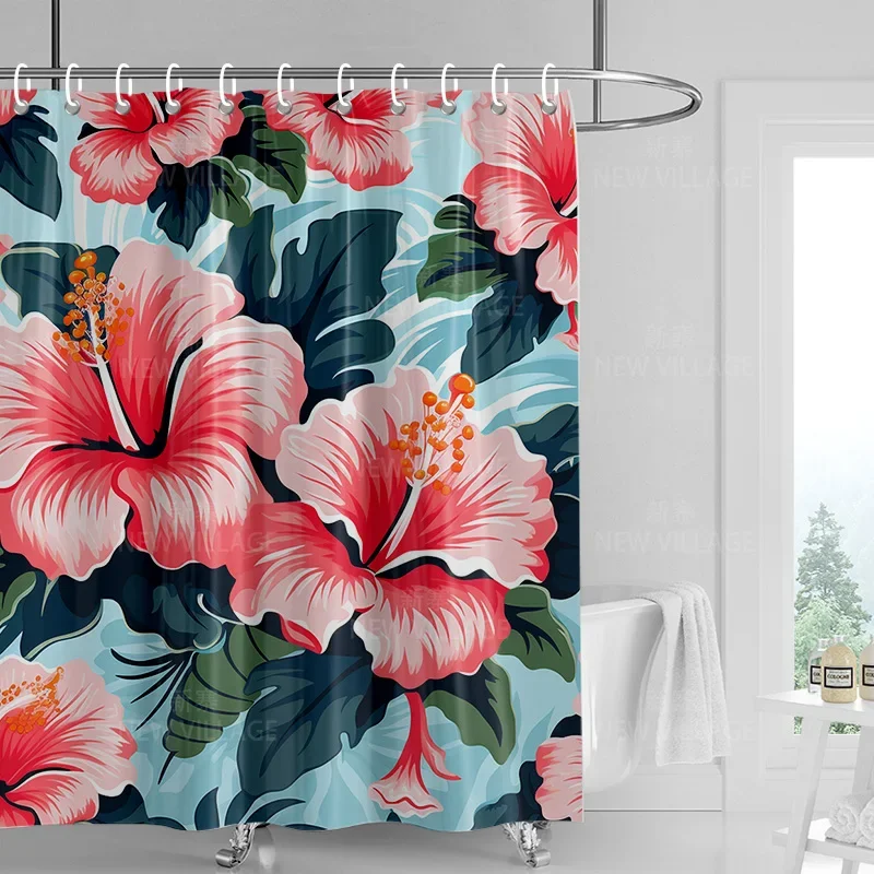 

Домашние занавески для душа для ванной комнаты Decora, водонепроницаемая ткань, нескользящий коврик для ванной, водопоглощающая занавеска, современное скандинавское простое растениеXT6@!