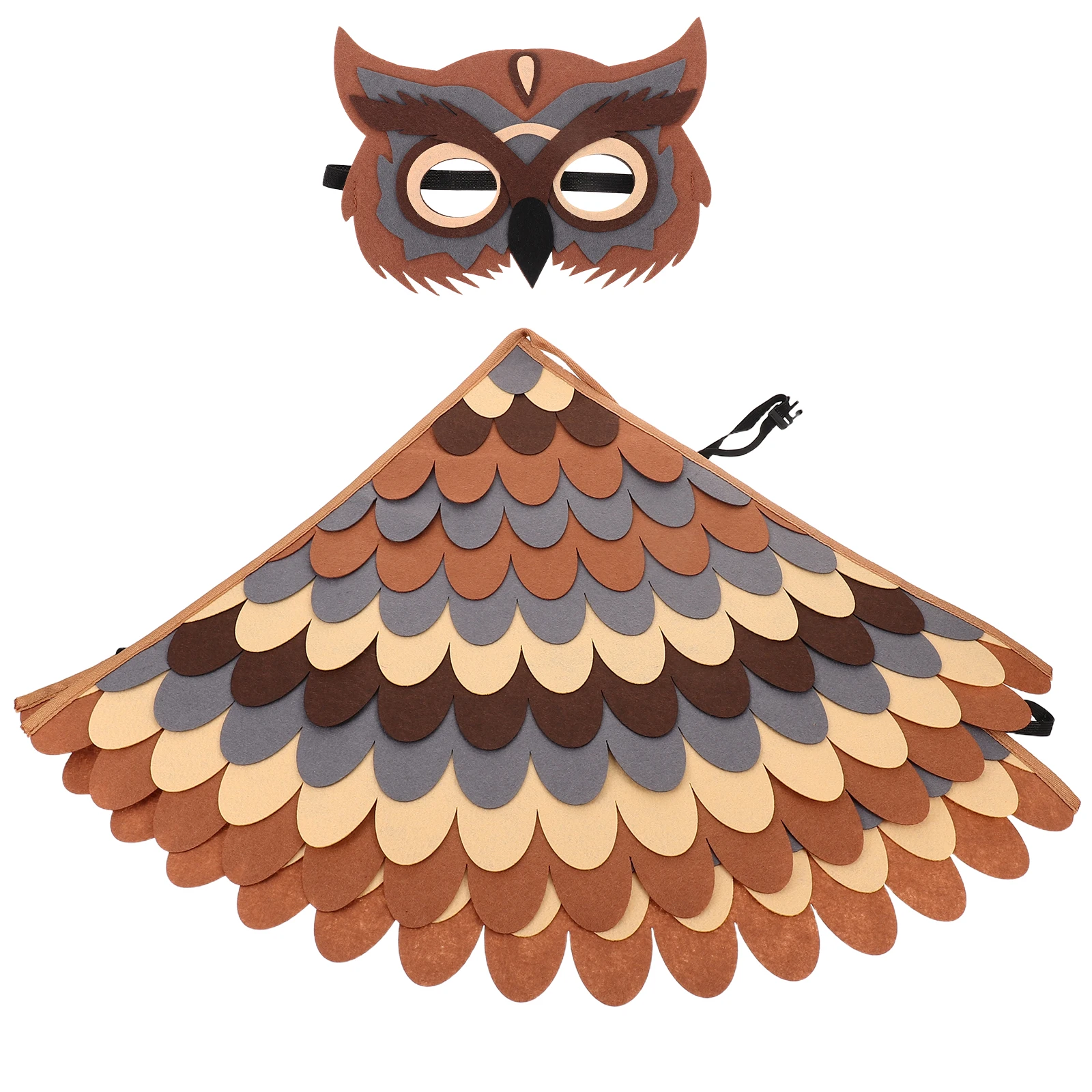 1 Set Of Owl Costume Owl Costume Wings and Mask Bird Costume Accessories For Kids Cosplay Eagle Parrot Owl Dress Up Clothes