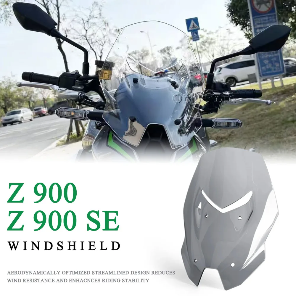 

For KAWASAKI Z900 SE Z900SE 2025 2026 Front Sports Windshield Viser Visor Wind Deflector Windscreen Spoiler Double Bubble Screen