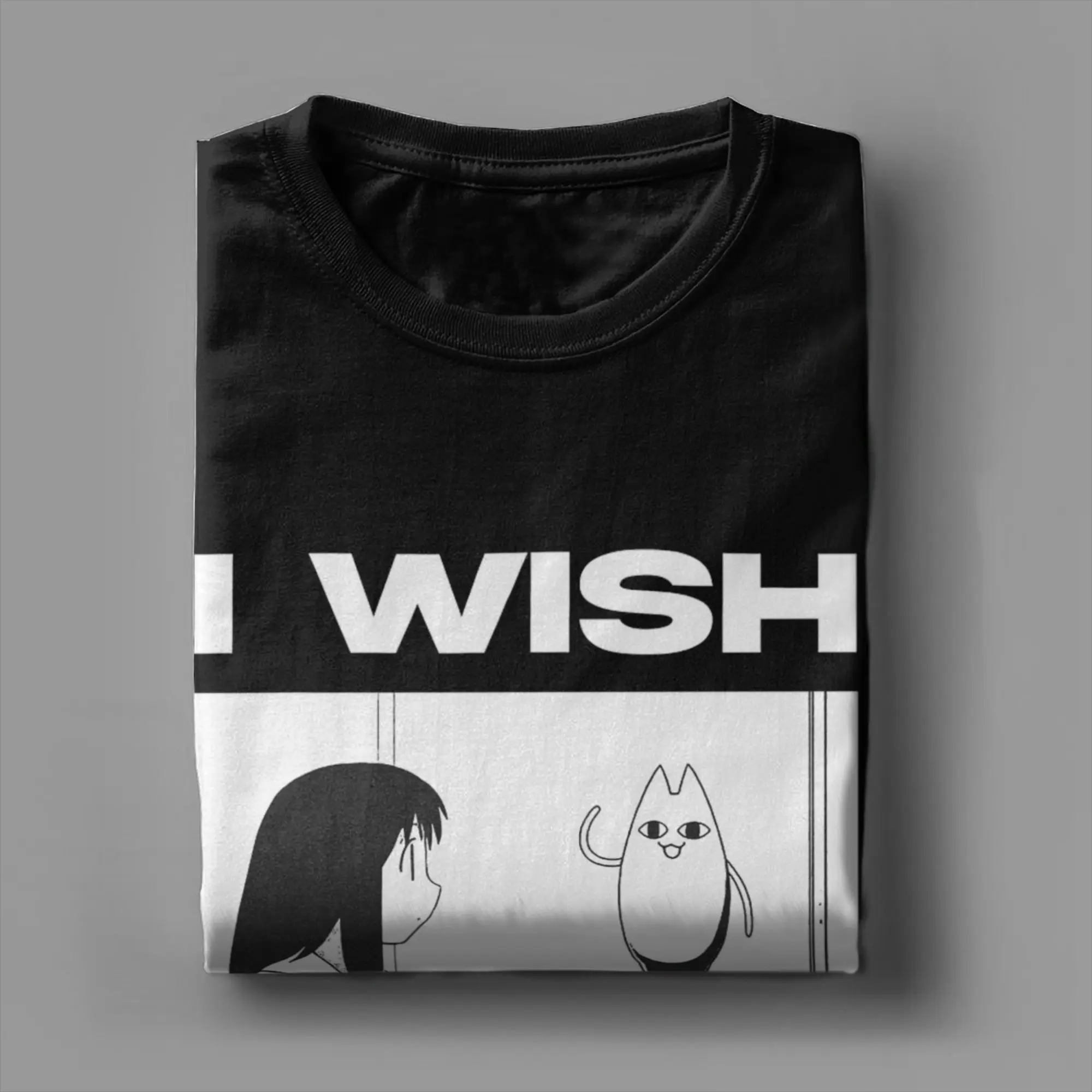 Herren-T-Shirt „Ich wünschte, ich wäre ein Vogel“ Osaka Azumanga Daioh, reine Baumwolle, kurzärmelig, Rundhalsausschnitt, Übergröße – Detail 5