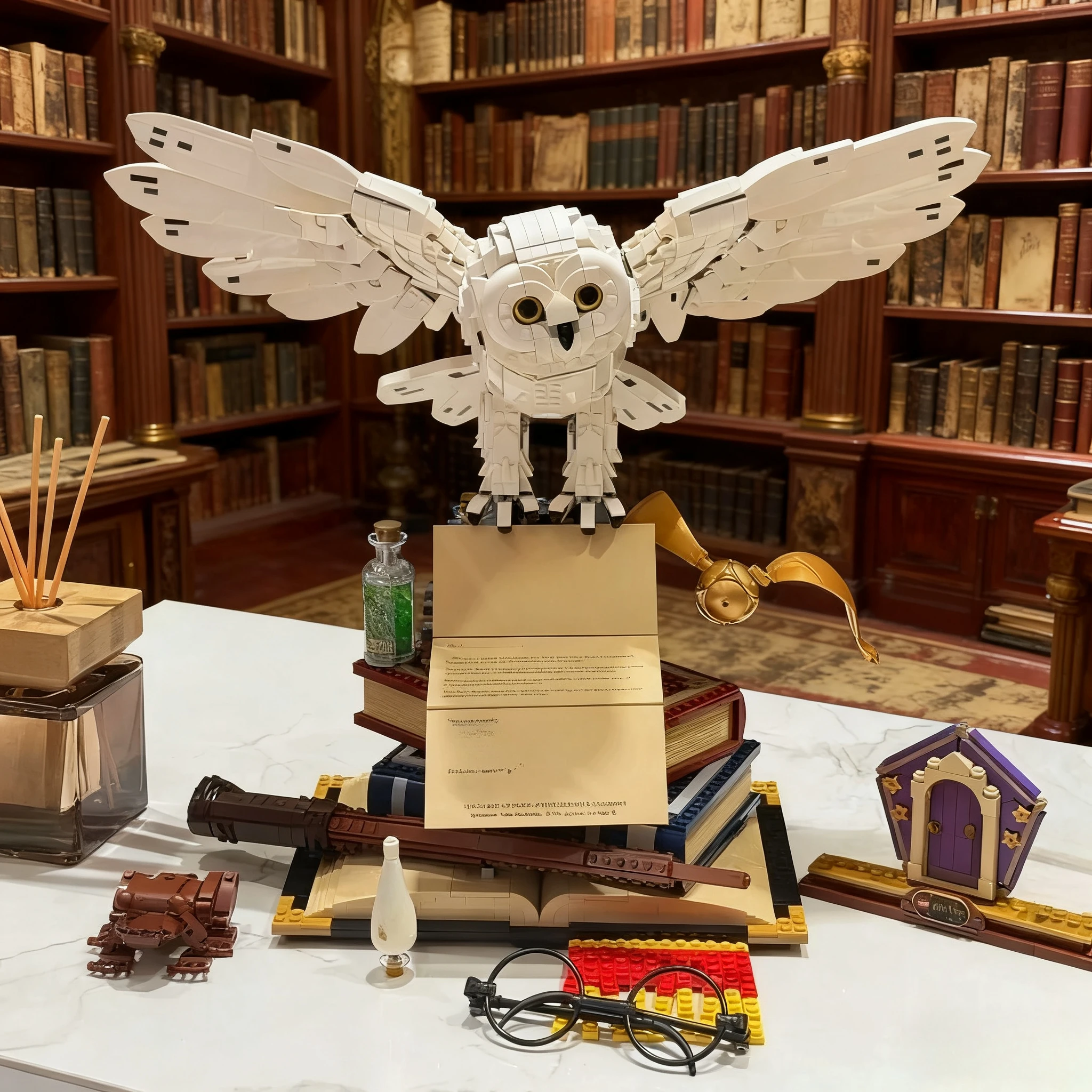 MINISO Magic World Owl 76391 ensembles de blocs de construction adaptés aux cadeaux de noël non compatibles avec les particules Legoed