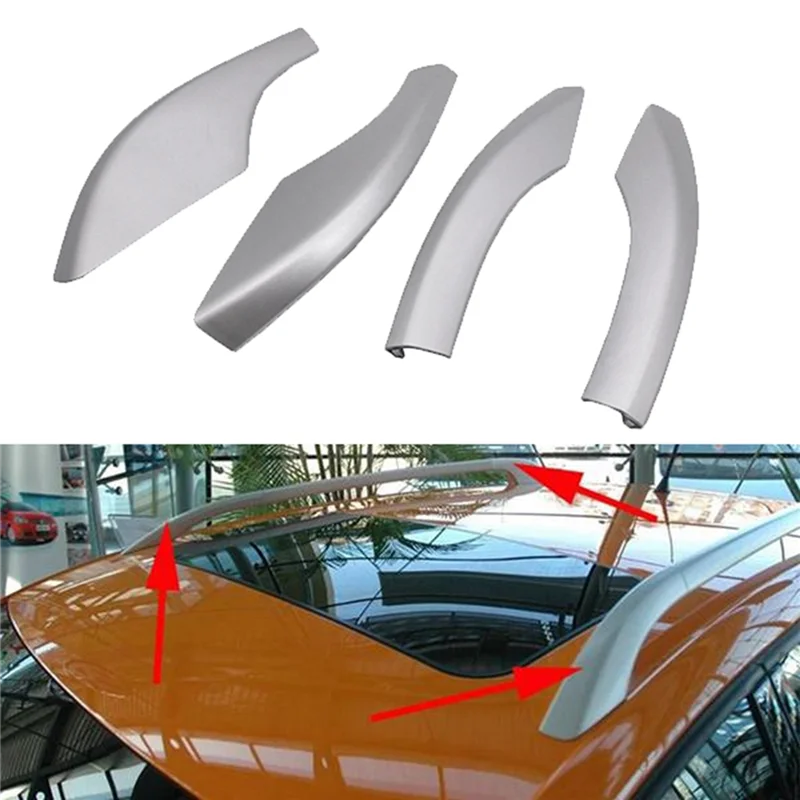 

-ESTR Roof Rack Cover For CROSS POLO 2007-2011 Front Rear Left Right Roof Luggage Bar Rail End Shell Plasitc Cover Replacement