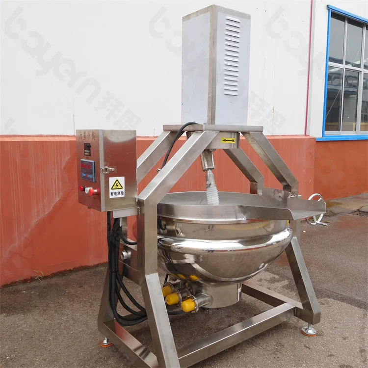 Automatic Jam Cooking Mixer Machine Planet Mixing Kettle Wok Stainless Steel Kitchen Equipment Flour Planetary Stirrer Pot