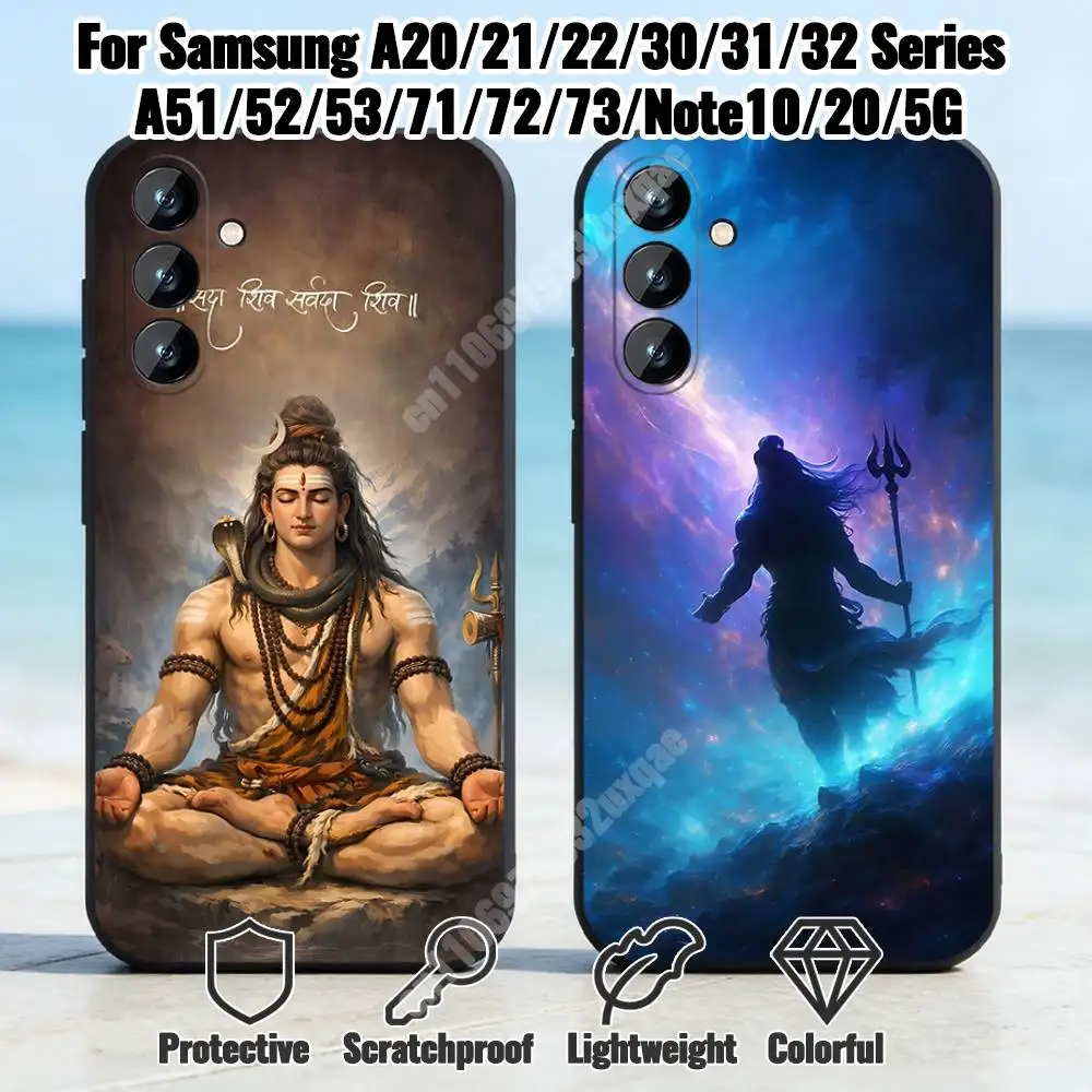 

Indian Lord Shiva Mahadev Phone Case for Samsung Galaxy A73 72 71 70 A32 31 30 S 5G 4G A13 A12 TPU Cover
