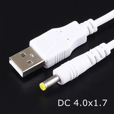 Kabel daya USB ke DC 3.5mm x 1.35mm, kabel pengisian konektor adaptor Jack barel 3 kaki 5V DC putih 2.0x0.6 2.5x0.7 4,0x1, 7