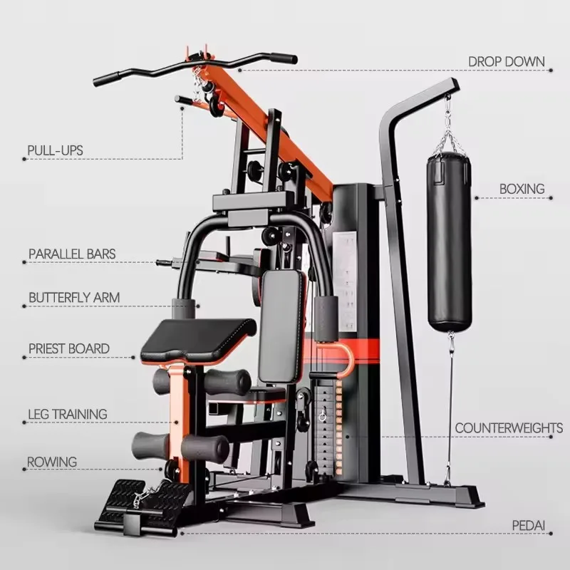 Factory Price Fitness Equipment Home Multifunctional Combination Set Integrated Training Device Three-person Sports Equipment