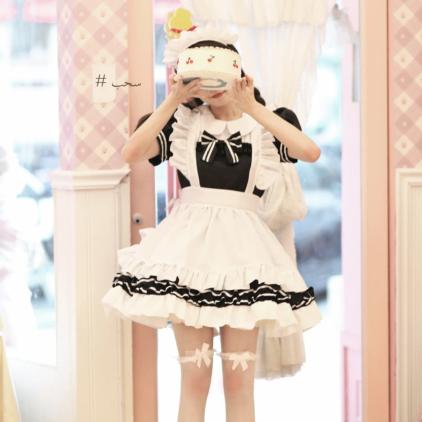 

Classic Black White Maid Uniform Cosplay Women's Clothing Large Size Anime Girl Servant Costume Chinese Traditional Stage Outfit