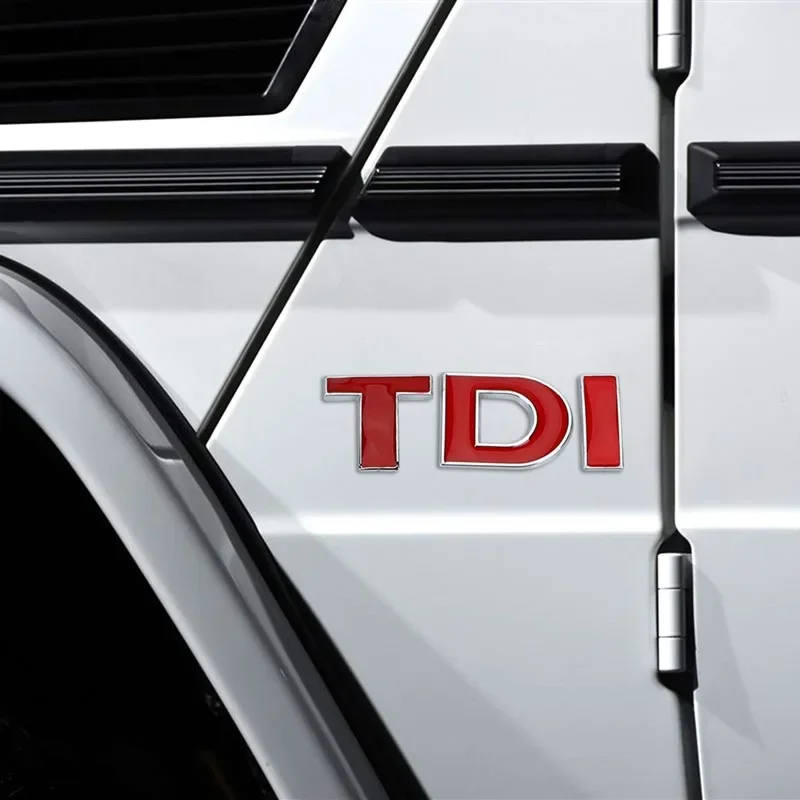 3D Metalen TDI Logo Auto Grille Emblem Sticker Spatbord Side Kofferbak Auto Badge Decor Voor VW Polo Golf Jetta Passat MK4 MK5