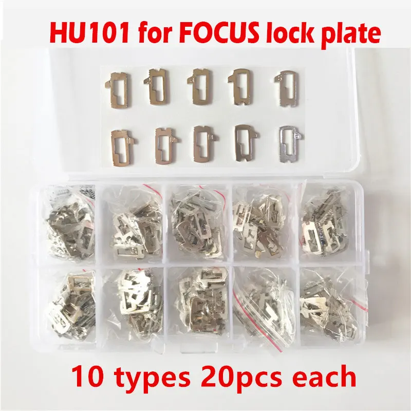 200Pcs/lot for HU101 brass Car Lock Repair Accessories Car Lock Reed Lock Plate For ford Focus 10 types each 20pcs