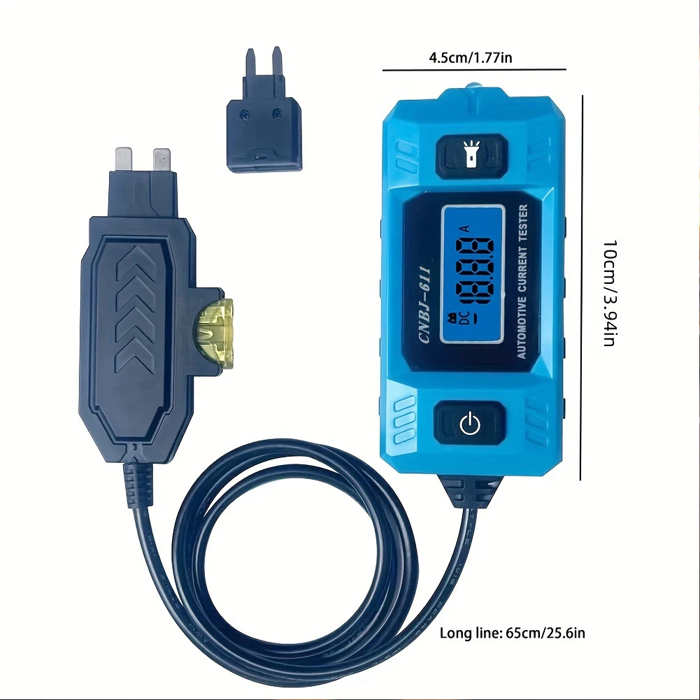 Car Leakage Analyzer LCD Display Car Circuit Tester Max 48V Blade Fuse Circuit Measurement Fault Test Tool High Precision