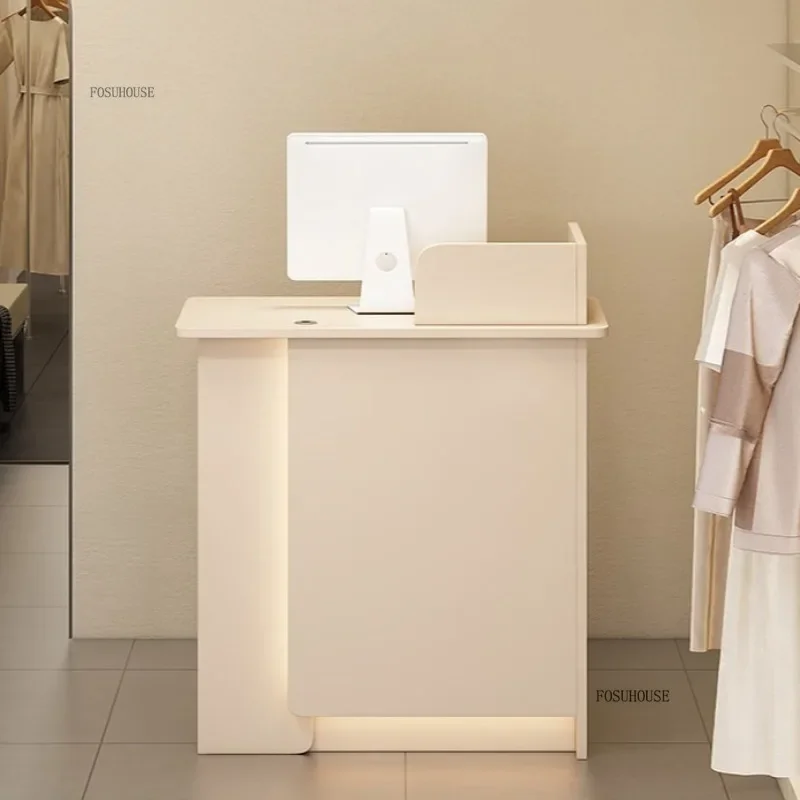 

Nordic Cream Reception Desks Shop Bar Tebles Convenience Store Clothing Store Small Front Desk Simple Reception Desk Counter a