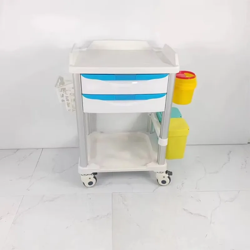Carrinho médico portátil da emergência do hospital do carrinho da mobília do hospital