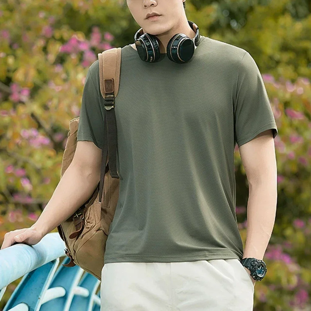 

Casual Summer Outfits 4XL Casual Fashion Top Lightweight Summer Wear O Neck Design Regular Length Shirt For Men