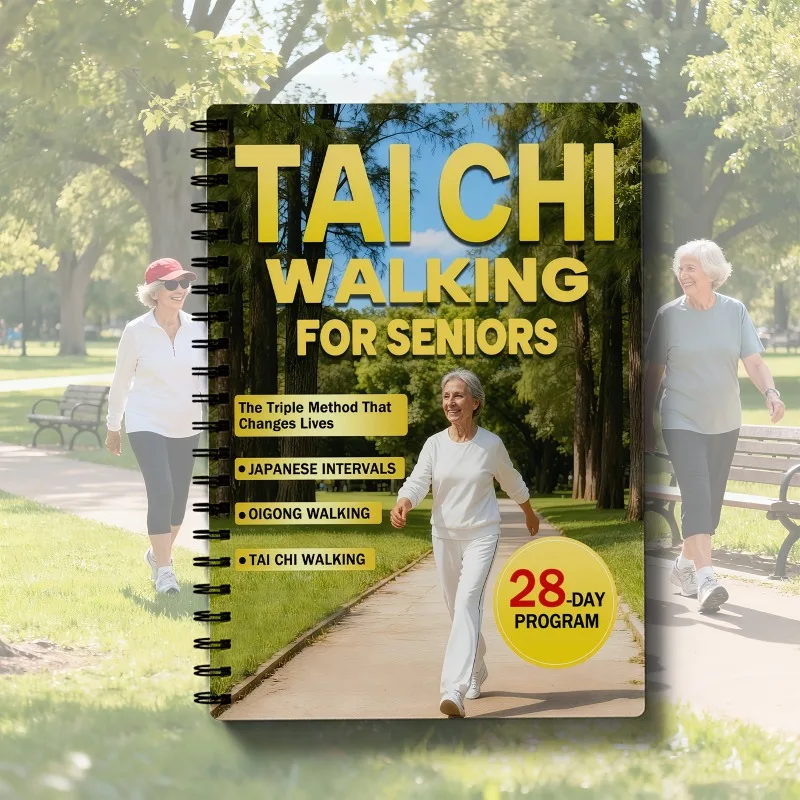 

1Pcs Tai Chi Walking Workout Journal for Seniors, Gentle 28-Day Low-Impact Exercise Plan, Safe Joint-Friendly Moves to Improve Balance, Breathing & Flexibility