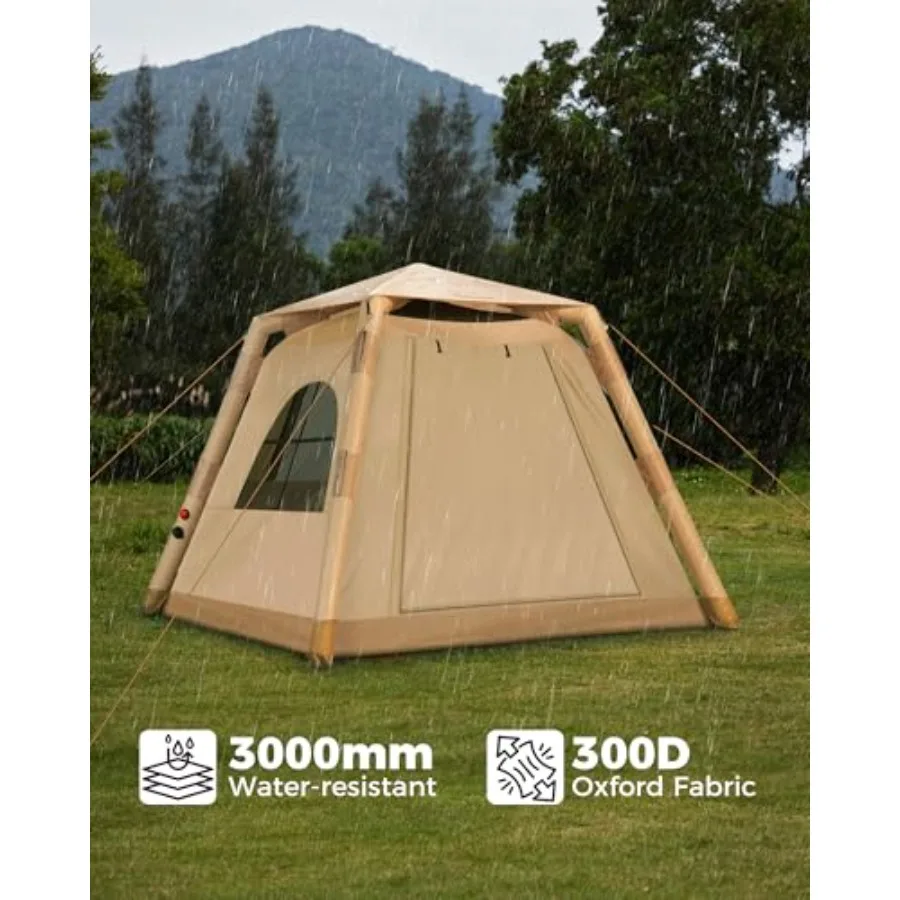 خيام قابلة للنفخ للتخييم 24 شخص خيمة تخييم سهلة الإعداد مع مضخة يدوية أوتوماتيكية خيمة تفجير مقاومة للماء للعائلة O #5