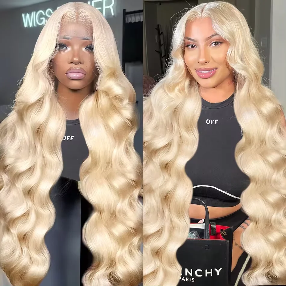 HD Transparent Blonde Body 13x4 13x6 Lace Front Human Hair Wigs Brazilian Lace Frontal For Women PrePlucked #613 Closure Wig