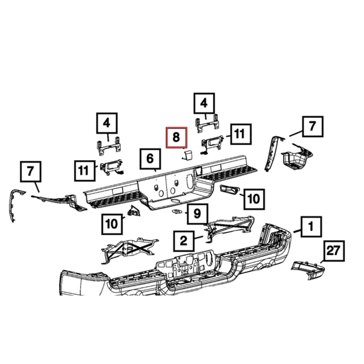 Osłona wyciągarki koła zapasowego samochodu 68299112 AC dla Dodge Ram 1500 DT 2019-2023 Akcesoria samochodowe