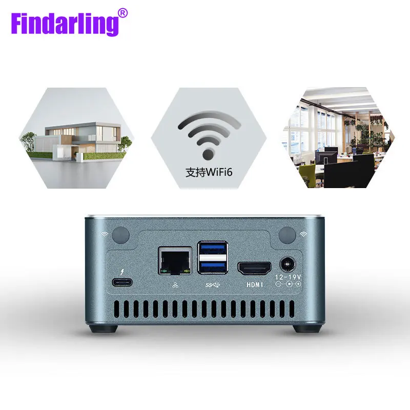 SM027กล่องโลหะซีพียู Intel I3-10110U/I5-10210U/I7-10510U Windows 11คอมพิวเตอร์ขนาดเล็ก RAM 16GB รอม512GB เดสก์ท็อปคอมพิวเตอร์6เทอร์มินัล WiFi 6