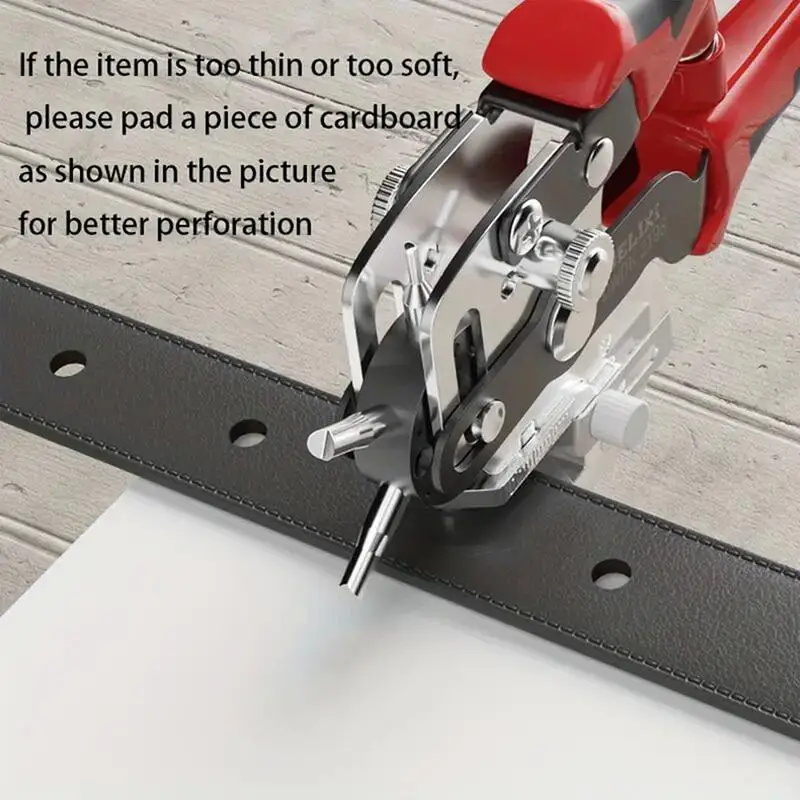 Heavy Duty Couro Belt Punch Tool, Furador para Artesanato, Ferramenta de Reparo de Couro, Rotary, Multi Buraco Tamanhos