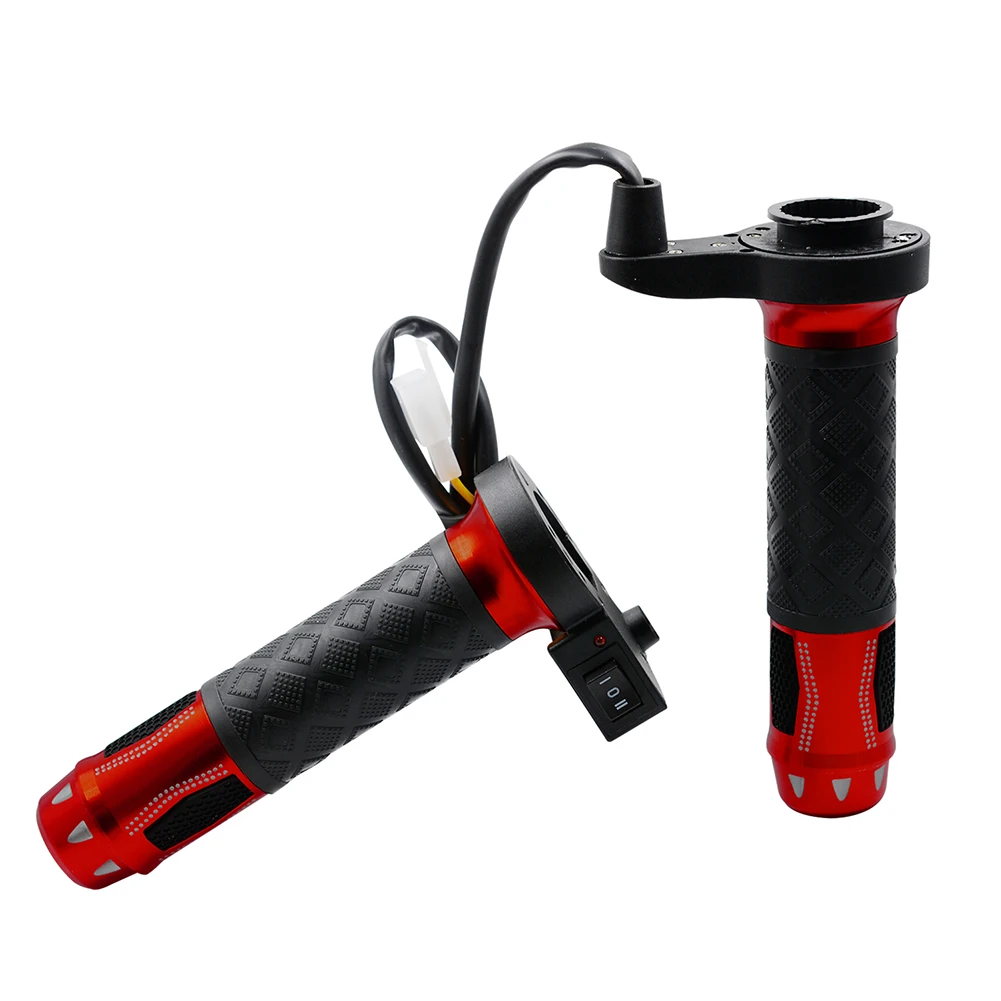 Cold Weather Riding 12V Heated Grips Left And Right Handlebar Fit Wear-Resistant Grips Aluminum Alloy Material